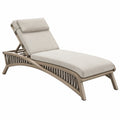 Gartenliege 200 x 70 cm Aluminium Beige mit verstellbarer Rückenlehne